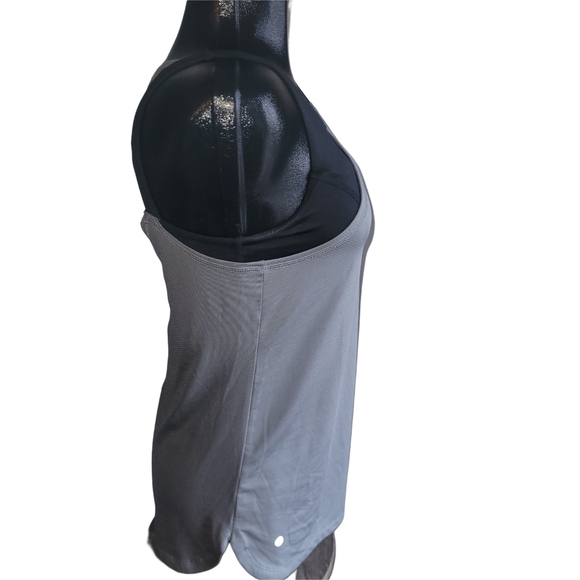 Jockey Gray and Black Layered Crossback Tank With Built In Bra M - Picture 4 of 7
